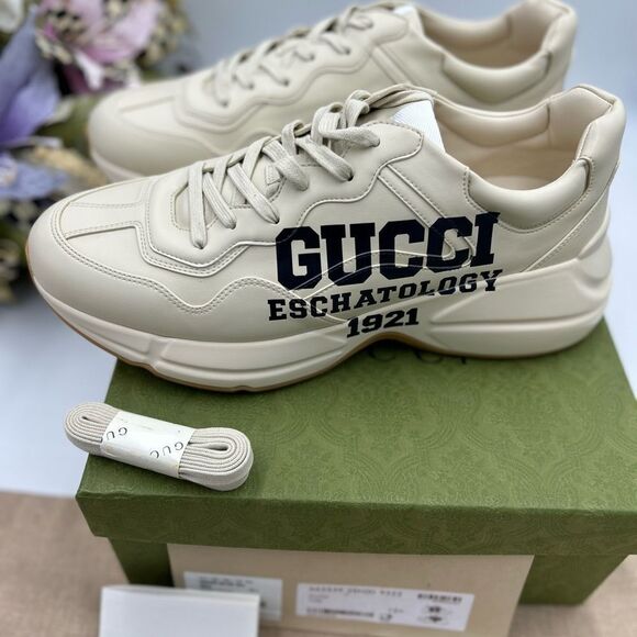Men’s Gucci eschatology 1921 leather sneakers size 12.5 made in Italy - Picture 1 of 12